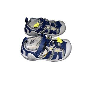 Keens Knotch Creek Sandal Waterproof Steel Grey/ Blue Depths Size Kids 11